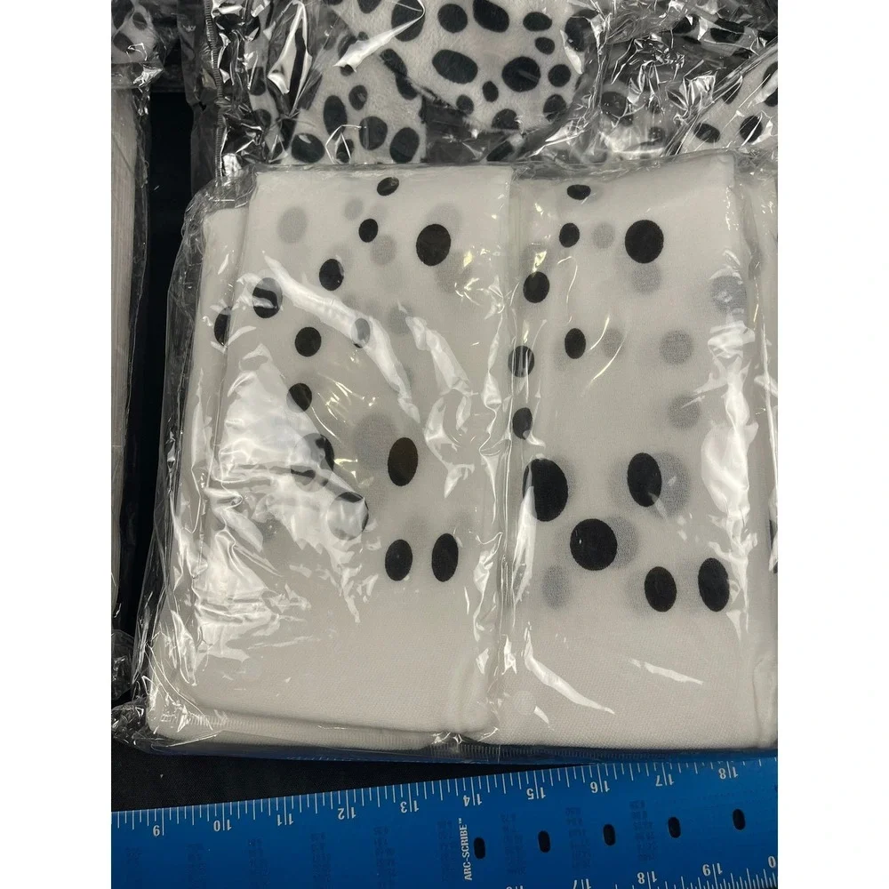 Set of 10 Dalmatian Dog Costume Accessory Set‎ Headband Tail Choker Tulle DIY